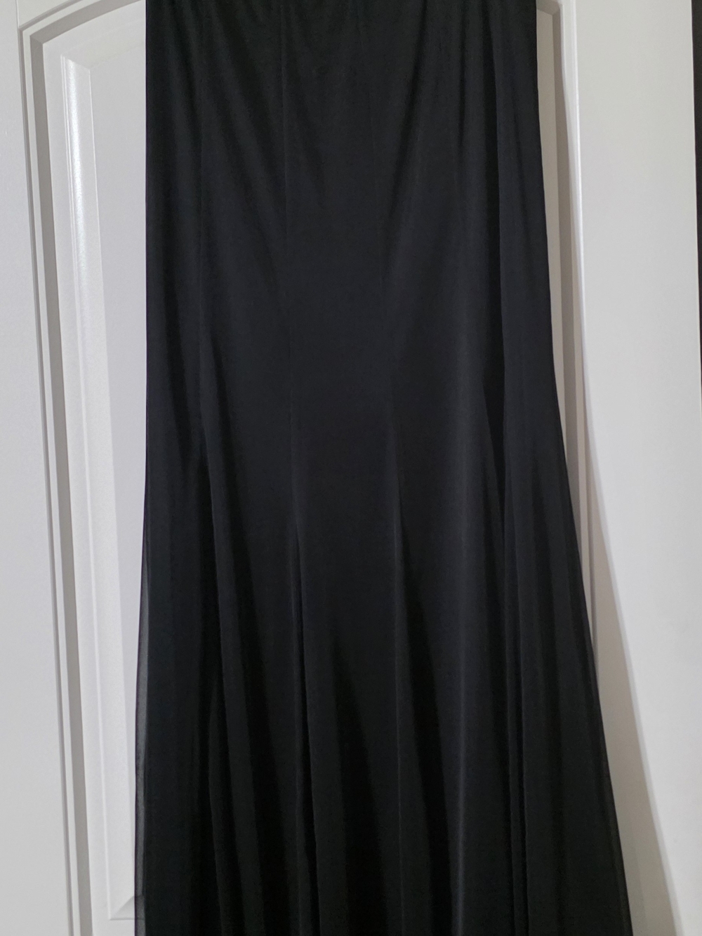 Onyx Black Flowing Maxi Skirt
